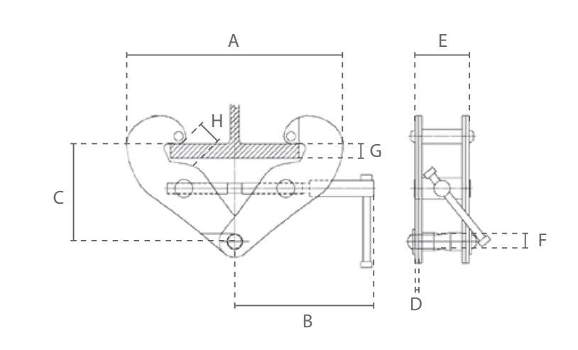 DELTA YELLOW Beam clamp - 1 ton