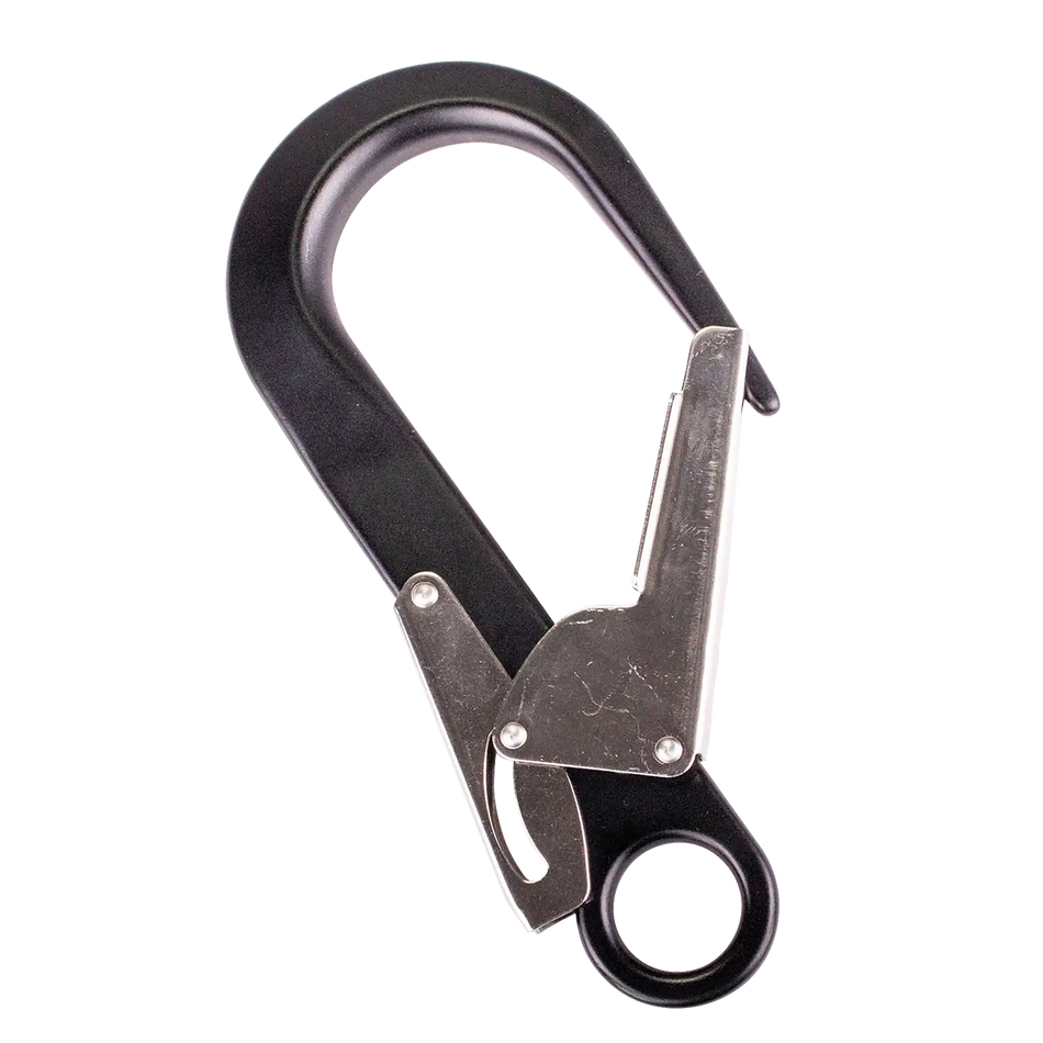 RIDGEGEAR 60mm Aluminium Double Action Scaffold Hook with Captive Eye