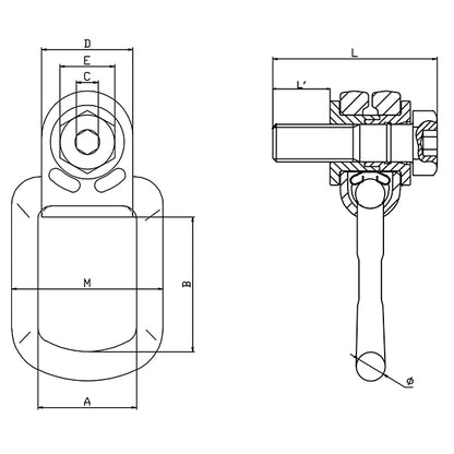 Pivoting Lifting Eye Bolt