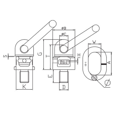 Swivel Lifting Eye Bolt with Ring