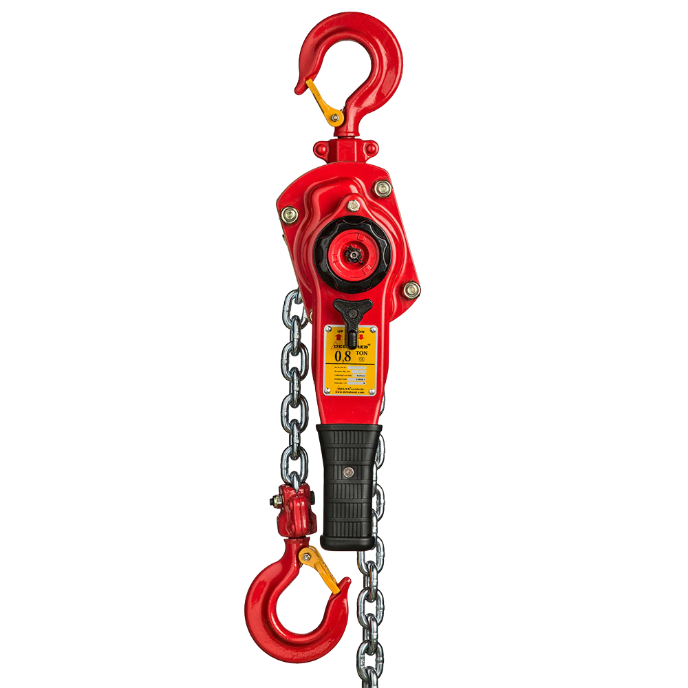 Delta Red Premium Lever Hoist 800kg (0.8 Ton) 3Mtr Chain with overload protection